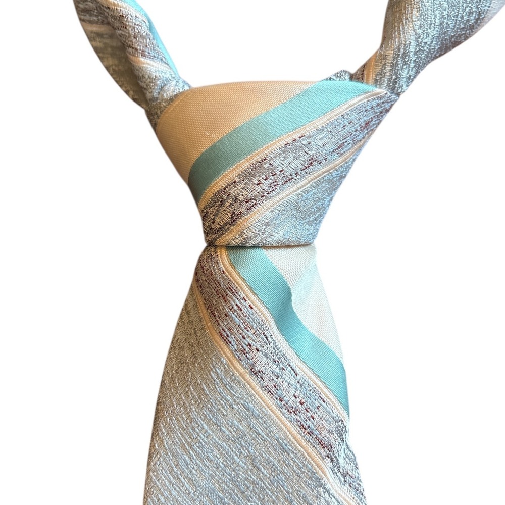 Vintage Christian Dior Monsieur Tie Striped Polyester Made‎ in Canada 80s/90s